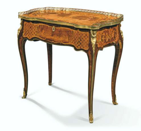 A LOUIS XV ORMOLU-MOUNTED TULIPWOOD, AMARANTH, STAINED SYCAM... - фото 1