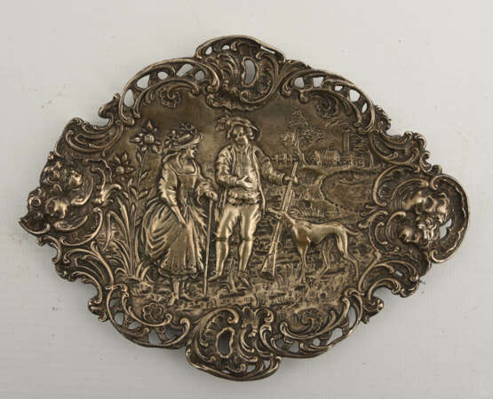 ZINN-SCHÄLCHEN ROKOKO, ziseliertes Zinn gepunzt, 18. Jahrhundert - Foto 1