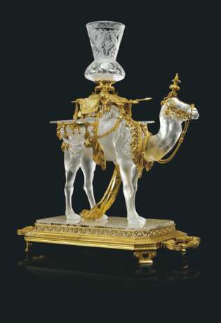 Baccarrat. A FRENCH ORMOLU AND CUT-CRYSTAL, BLOWN AND FROSTED-GLASS CAM... - photo 1