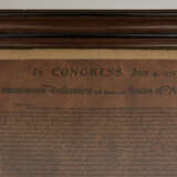 "DECLARATION OF INDEPENDENCE"; Congress paper Reprint/Kopie, hinter Glas gerahmt, 19. Jahrhundert - Foto 3
