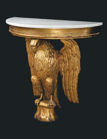 A PAIR OF RUSSIAN GILTWOOD EAGLE CONSOLE TABLES - photo 2