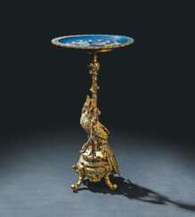 A FRENCH 'JAPONISME' GILT, SILVERED, AND PATINATED- BRONZE A...