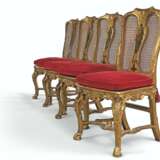 A SET OF EIGHT ITALIAN GILTWOOD, CANED AND POLYCHROME-PAINTE... - photo 4