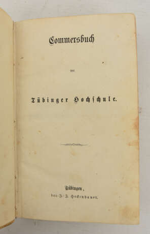 "COMMERSBUCH DER TÜBINGER HOCHSCHULE",gebundene Ausgabe, Württemberg um 1880 - Foto 2