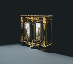 A NAPOLEON III GILT ELECTROTYPE-MOUNTED AND PORCELAIN-INSET ...