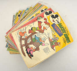 MICKY MAUS- ZEITSCHRIFTEN KONVOLUT, polychrom bedruckte Comichefte, BRD 1976-1980