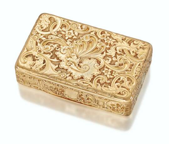 A VICTORIAN GOLD SNUFF-BOX - Foto 1