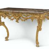 A GILTWOOD SERPENTINE CONSOLE TABLE - фото 2