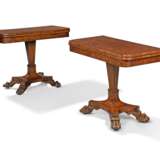 A PAIR OF GEORGE IV BROWN OAK GAMES TABLES - фото 1