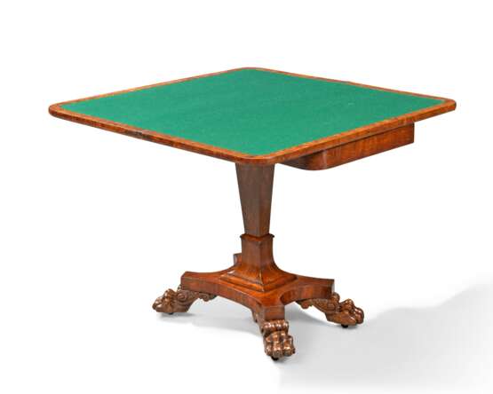 A PAIR OF GEORGE IV BROWN OAK GAMES TABLES - photo 3
