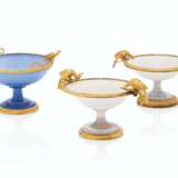 A GROUP OF THREE CHARLES X ORMOLU AND OPLAINE GLASS TAZZE - photo 1