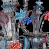 AN ITALIAN COLOURED GLASS TWELVE-LIGHT CHANDELIER - photo 7