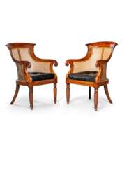 A PAIR OF GEORGE IV GONCALO ALVES BERGERES