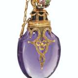 A CONTINENTAL GOLD-MOUNTED HARDSTONE SCENT-BOTTLE - photo 1