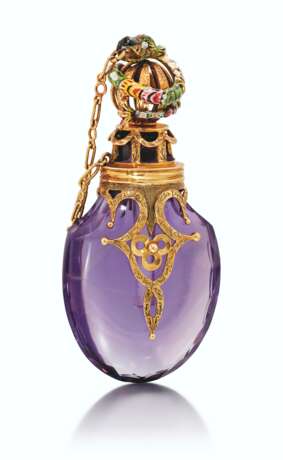 A CONTINENTAL GOLD-MOUNTED HARDSTONE SCENT-BOTTLE - Foto 1