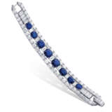 IMPORTANT SAPPHIRE AND DIAMOND BRACELET - Foto 3