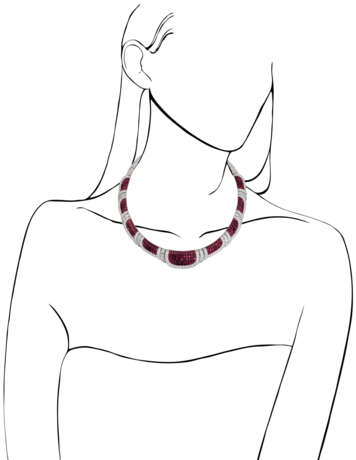 Van Cleef & Arpels. RARE RUBY AND DIAMOND ‘MYSTERY-SET’ NECKLACE, VAN CLEEF & AR... - фото 2