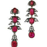 RUBY AND DIAMOND CHOKER, BROOCH, EARRING AND RING SUITE - фото 4