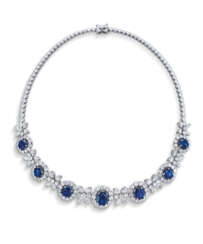 SAPPHIRE AND DIAMOND NECKLACE