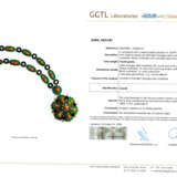 Van Cleef & Arpels. RARE CHRYSOPRASE, CORAL, ONYX AND DIAMOND PENDENT NECKLACE, ... - фото 3