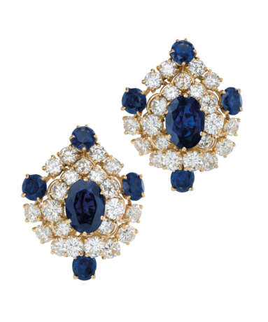 SAPPHIRE AND DIAMOND EARRINGS, M GÉRARD - фото 2