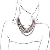 Bulgari. CULTURED PEARL AND MULTI-GEM NECKLACE, BULGARI - Foto 2