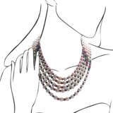 Bulgari. CULTURED PEARL AND MULTI-GEM NECKLACE, BULGARI - Foto 4