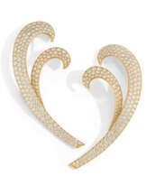 PAIR OF DIAMOND SCROLL BROOCHES, BY M GÉRARD