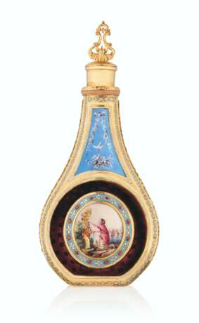 A SWISS ENAMELLED GOLD SCENT-BOTTLE - photo 1