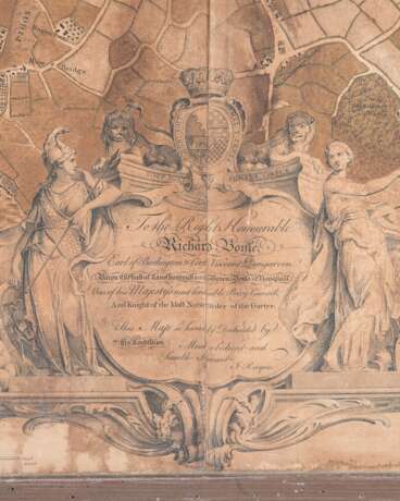 A GEORGE II PLAN OF LONDON MOUNTED ON A THREE-LEAF SCREEN - Foto 3