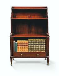 A REGENCY MAHOGANY OPEN BOOKCASE