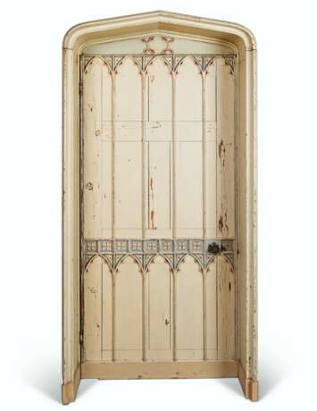 A GEORGE III POLYCHROME-PAINTED TALL DOOR AND DOORCASE - Foto 1