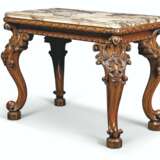 A WILLIAM IV OAK AND MARBLE CENTRE TABLE - Foto 1