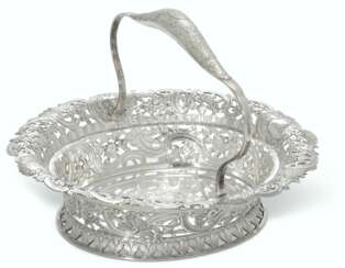 A GEORGE II IRISH SILVER BASKET