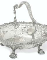 A GEORGE II SILVER BASKET