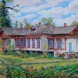 Gemälde „Das Landgut des Landbesitzers in Yaropovichi.“, Karton, Ölfarbe, Impressionismus, Landschaftsmalerei, 2017 - Foto 1
