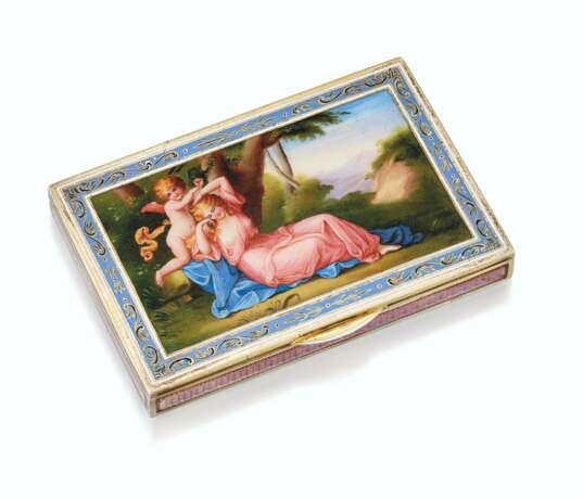 AN AUSTRIAN ENAMELLED SILVER SNUFF-BOX - Foto 1