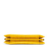 CHANEL. A MATTE YELLOW ALLIGATOR OVERSIZE CLUTCH WITH BRONZE HARDWARE - photo 4