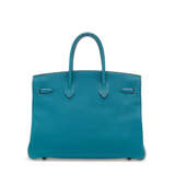 HERMÈS. A BLEU JEAN CLÉMENCE LEATHER BIRKIN 35 WITH PALLADIUM HARDWARE - photo 2