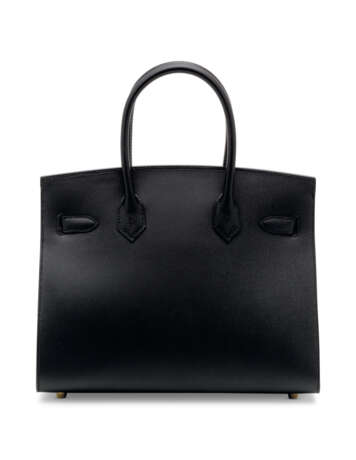 HERMÈS. A BLACK MADAME LEATHER SELLIER BIRKIN 30 WITH GOLD HARDWARE - photo 1