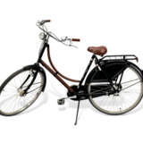HERMÈS. A BLACK STAINLESS STEEL & HAVANE CLÉMENCE LEATER 7 SPEED OLD DUTCH CITY BICYCLE - фото 3