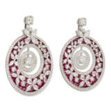 Graff. NO RESERVE - GOLD, RUBY AND DIAMOND EARRINGS, GRAFF - photo 2