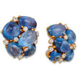 SAPPHIRE AND DIAMOND EARRINGS - photo 1