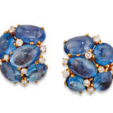 SAPPHIRE AND DIAMOND EARRINGS - photo 2