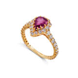 NO RESERVE - RUBY AND DIAMOND RING - Foto 1