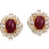 RUBY AND DIAMOND EARRINGS - Foto 1