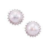 CULTURED PEARL AND DIAMOND NECKLACE AND EARRINGS - photo 4