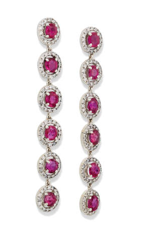 GOLD, RUBY AND DIAMOND EARRINGS - photo 2