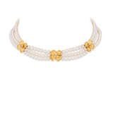 Tiffany & Co.. CULTURED PEARL AND DIAMOND 'DOGWOOD' NECKLACE AND BRACELET-SET, TIFFANY & CO. - Foto 3