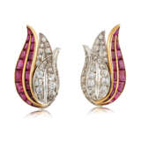 RUBY AND DIAMOND EARRINGS - photo 2